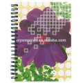 2016 hot fancy flower custom printed spiral notebook wire notebook